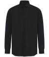 H582 Henbury Long Sleeved Cotton Feel Coolplus® Shirt Black colour image